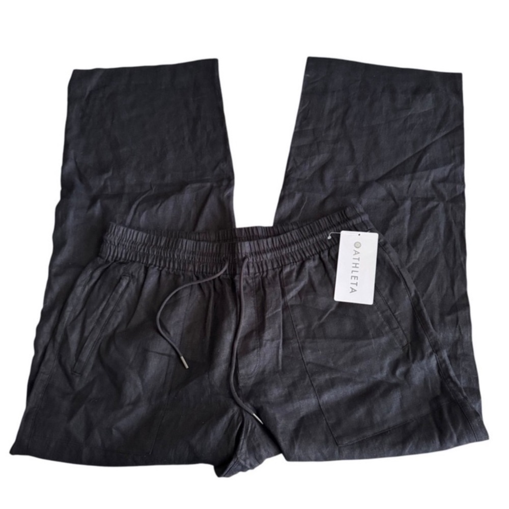 Athleta Retreat Wide Leg Linen Pant NWT LARGE - Picture 8 of 9